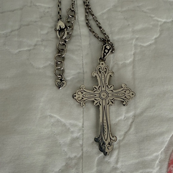 Brighton Silver Cross Pendant Necklace - Picture 3 of 4